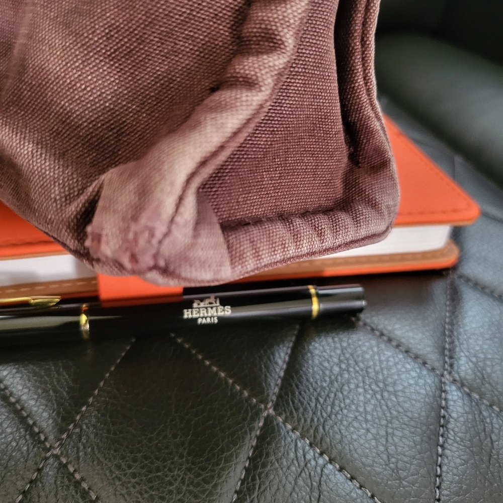 Hermes Brown Small Tote Bag And NoteBook - Picture 8 of 11